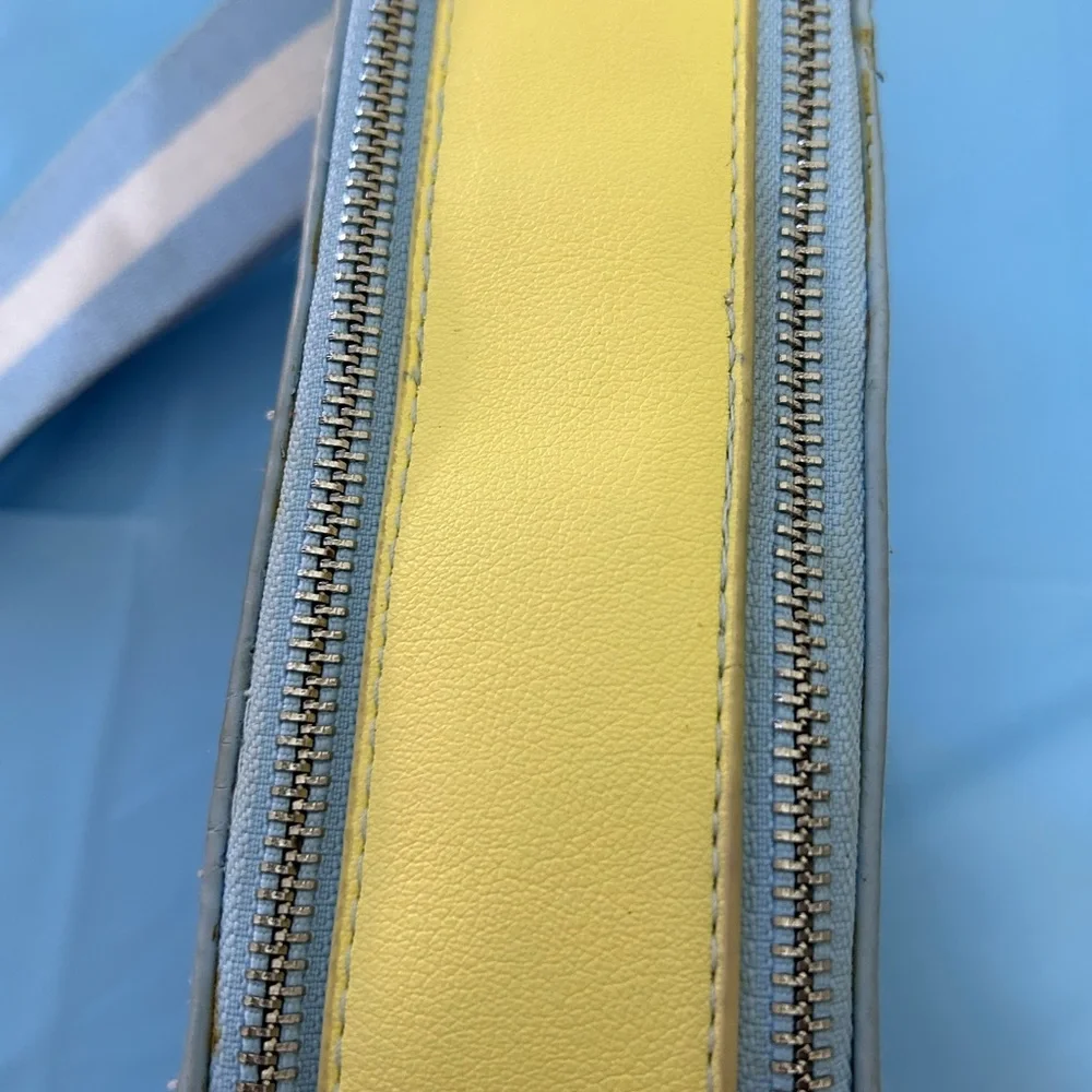 Pastel Kids Crossbody Bag with Ice Cream Charm - Blue, Pink & Yellow